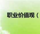 職業(yè)價(jià)值觀（說一說職業(yè)價(jià)值觀的簡介）