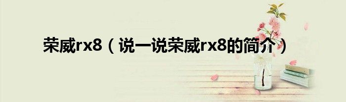 榮威rx8（說(shuō)一說(shuō)榮威rx8的簡(jiǎn)介）