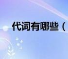 代詞有哪些（說一說代詞有哪些的簡介）