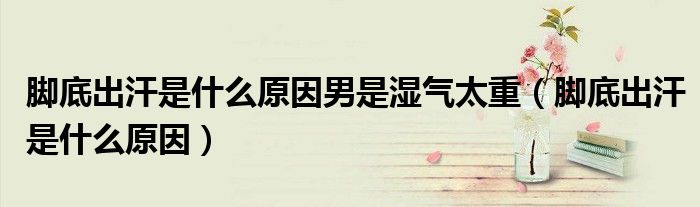 腳底出汗是什么原因男是濕氣太重（腳底出汗是什么原因）