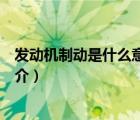 發(fā)動(dòng)機(jī)制動(dòng)是什么意思（說一說發(fā)動(dòng)機(jī)制動(dòng)是什么意思的簡介）