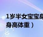 1歲半女寶寶身高體重標(biāo)準(zhǔn)（半歲女寶寶標(biāo)準(zhǔn)身高體重）