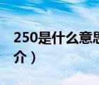 250是什么意思（說一說250是什么意思的簡介）