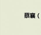 蔡襄（說一說蔡襄的簡(jiǎn)介）