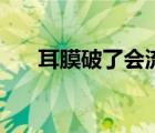 耳膜破了會(huì)流血嗎（耳膜破了會(huì)聾嗎）