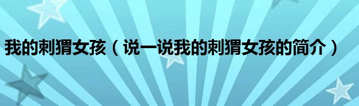 我的刺猬女孩（說一說我的刺猬女孩的簡介）