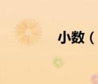 小數(shù)（說一說小數(shù)的簡介）