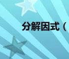 分解因式（說一說分解因式的簡介）
