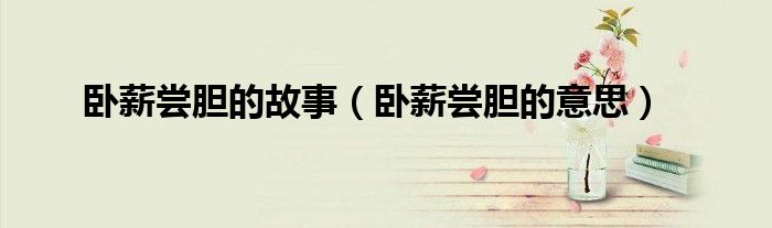 臥薪嘗膽的故事（臥薪嘗膽的意思）