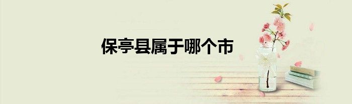 保亭縣屬于哪個(gè)市