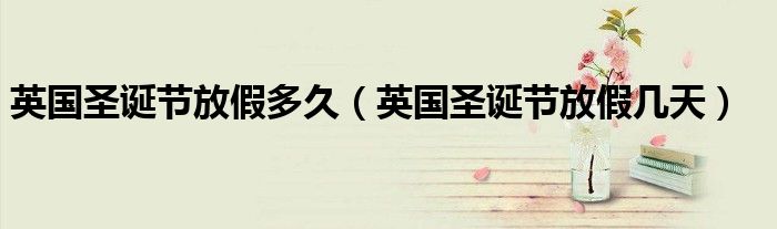 英國(guó)圣誕節(jié)放假多久（英國(guó)圣誕節(jié)放假幾天）