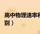 高中物理速率和速度的區(qū)別（速率和速度的區(qū)別）