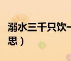 溺水三千只飲一瓢（溺水三千只取一瓢什么意思）
