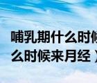哺乳期什么時候來月經跟什么有關（哺乳期什么時候來月經）