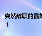 突然辭職的最好理由（辭職理由哪些比較靠譜）