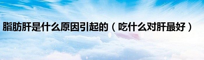 脂肪肝是什么原因引起的（吃什么對肝最好）