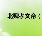 北魏孝文帝（說一說北魏孝文帝的簡介）