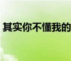 其實(shí)你不懂我的心鋼琴（其實(shí)你不懂我的心）