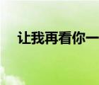 讓我再看你一眼歌詞（讓我再看你一眼）