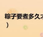 粽子要煮多久才可以熟高壓鍋（粽子要煮多久）