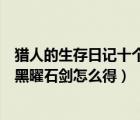 獵人的生存日記十個紫寶箱在哪里（獵人的生存日記加強(qiáng)版黑曜石劍怎么得）