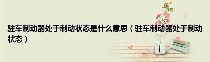 駐車制動器處于制動狀態(tài)是什么意思（駐車制動器處于制動狀態(tài)）