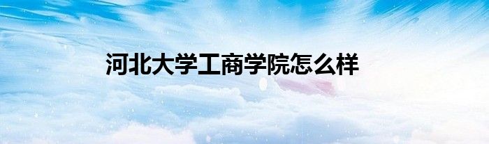 河北大學(xué)工商學(xué)院怎么樣