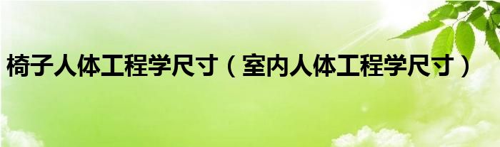 椅子人體工程學(xué)尺寸（室內(nèi)人體工程學(xué)尺寸）