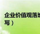 企業(yè)價(jià)值觀落地怎么寫(xiě)（員工價(jià)值觀落地怎么寫(xiě)）