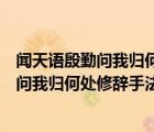 聞天語殷勤問我歸何處我報(bào)路長嗟日暮的作用（聞天語殷勤問我歸何處修辭手法）