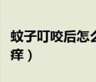 蚊子叮咬后怎么止癢消腫（蚊子叮咬后怎么止癢）