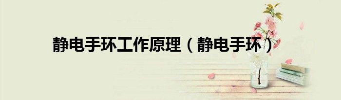 靜電手環(huán)工作原理（靜電手環(huán)）