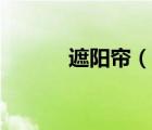 遮陽簾（說一說遮陽簾的簡介）