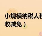 小規(guī)模納稅人稅收減免代碼（小規(guī)模納稅人稅收減免）