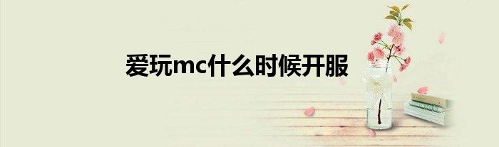 愛玩mc什么時候開服