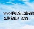 vivo手機忘記密碼怎么恢復出廠設置（安卓手機忘記密碼怎么恢復出廠設置）