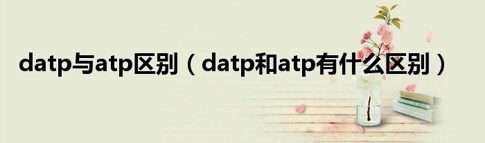 datp與atp區(qū)別（datp和atp有什么區(qū)別）