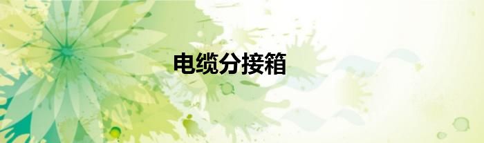 電纜分接箱