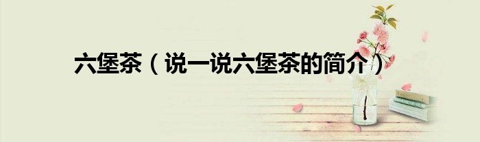 六堡茶（說一說六堡茶的簡介）