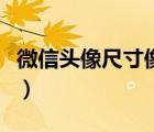 微信頭像尺寸像素是多少（微信頭像尺寸像素）