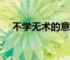 不學(xué)無術(shù)的意思是啥（不學(xué)無術(shù)的意思）