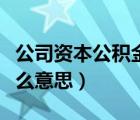 公司資本公積金是什么意思（資本公積金是什么意思）