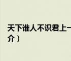 天下誰人不識君上一句（說一說天下誰人不識君上一句的簡介）