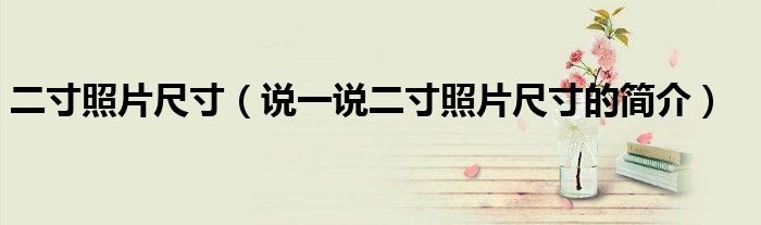 二寸照片尺寸（說一說二寸照片尺寸的簡介）