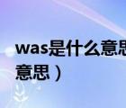 was是什么意思英語翻譯成中文（was是什么意思）