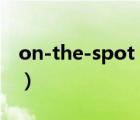 on-the-spot investigation（on the spot）