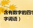 含有數(shù)字的四字詞語10000個（含有數(shù)字的四字詞語）