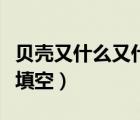 貝殼又什么又什么怎么寫(xiě)（貝殼又什么又什么填空）