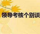 領(lǐng)導(dǎo)考核個別談話（個別談話怎么評價領(lǐng)導(dǎo)）