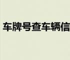 車(chē)牌號(hào)查車(chē)輛信息官網(wǎng)（車(chē)牌號(hào)查車(chē)輛信息）